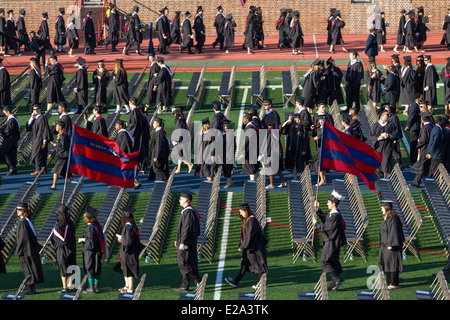 Cérémonie pour les étudiants en sciences humaines de l'Université de Pennsylvanie, Franklin Field Stadium, Philadelphie, USA Banque D'Images