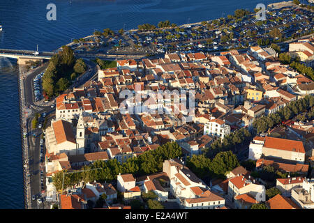 France, Bouches du Rhône, Martigues, Jonquières (vue aérienne) Banque D'Images