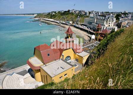 France, Manche, Cotentin, Granville, vue sur la Haute-Ville, Quartier de la ville haute Banque D'Images