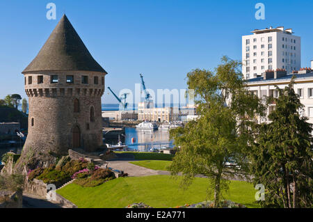 La France, Finistère, Brest, Recouvrance, district de la Motte-Tanguy Tower (Musée du Vieux Brest) Banque D'Images