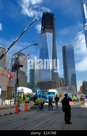 United States, New York, Manhattan, un World Trade Center (WTC) 1qui est devenu le plus haut bâtiment de New York depuis le 30 avril, 2012 Banque D'Images