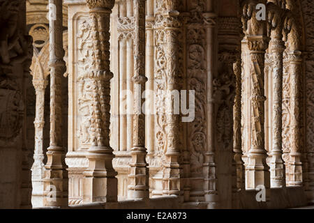 Portugal, Lisbonne, quartier de Belem, le monastère des Hiéronymites (Mosteiro dos Jeronimos), classé au Patrimoine Mondial de l'UNESCO, le Banque D'Images