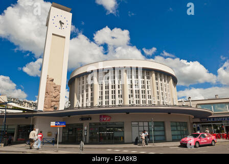 La France, Finistère, Brest, gare, construite en 1936 par Urbain Cassan et 37 dans un style Art Déco Banque D'Images