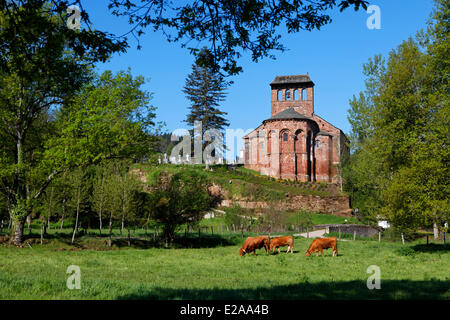 La France, l'Aveyron, Vallée du Lot, Espalion, arrêt sur la Route de Compostelle, classée au Patrimoine Mondial de l'UNESCO, romane Perse Banque D'Images