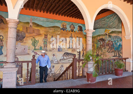 Le Mexique, la Sierra Madre occidentale, l'État de Sinaloa, El Fuerte, le Palacio Municipal Banque D'Images