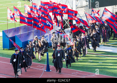 Cérémonie pour les étudiants en sciences humaines de l'Université de Pennsylvanie, Franklin Field Stadium, Philadelphie, USA Banque D'Images