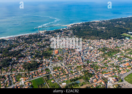 France, Vendée, Jard sur Mer (vue aérienne) Banque D'Images