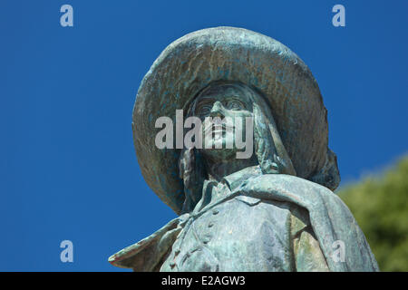 France, Gers, Auch, arrêt sur El Camino de Santiago, d'Artagnan statue Banque D'Images