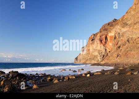 Espagne, Canaries, La Gomera, Valle Gran Rey, Playa de Calera, la plage Playa del Ingles Banque D'Images