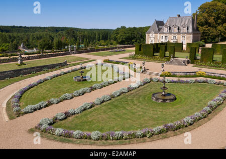 France, Indre et Loire, Chancay, véranda, jardin du Château de Valmer Banque D'Images