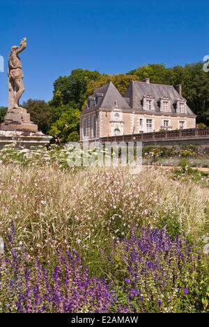 France, Indre et Loire, Chancay, véranda, jardin du Château de Valmer Banque D'Images