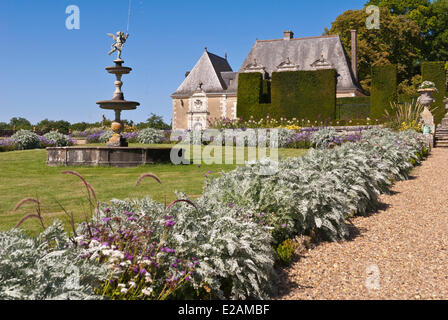 France, Indre et Loire, Chancay, véranda, jardin du Château de Valmer Banque D'Images