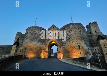 France, dordogne, Périgord Noir, vallée de la Dordogne, Domme, étiqueté Plus Beaux Villages de France, Porte des Tours Banque D'Images