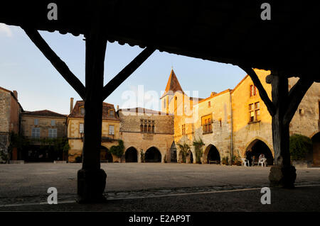 France, dordogne, Périgord Pourpre, Monpazier, étiqueté Les Plus Beaux Villages de France (Les Plus Beaux Villages de Banque D'Images