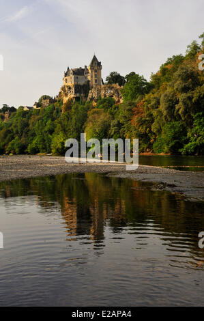 France, dordogne, Périgord Noir, Vitrac, le château de Montfort de Montfort dans les cils Banque D'Images