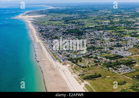 France, Manche, Agon Coutainville (vue aérienne) Banque D'Images