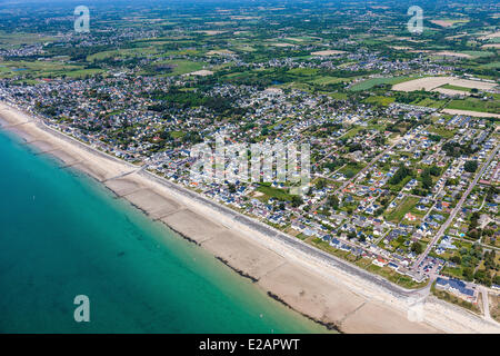 France, Manche, Agon Coutainville (vue aérienne) Banque D'Images