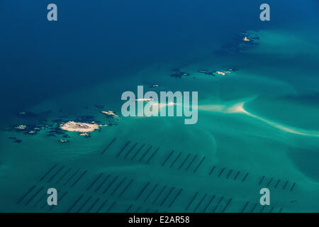 France, Manche, Iles Chausey (vue aérienne) Banque D'Images