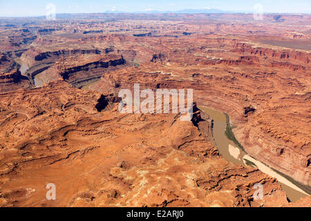 United States, Utah, Canyonlands National Park (vue aérienne) Banque D'Images