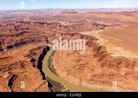 United States, Utah, Canyonlands National Park (vue aérienne) Banque D'Images