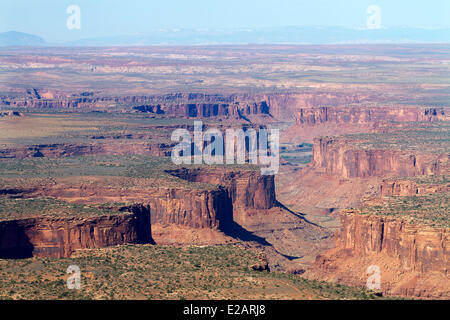 United States, Utah, Canyonlands National Park (vue aérienne) Banque D'Images