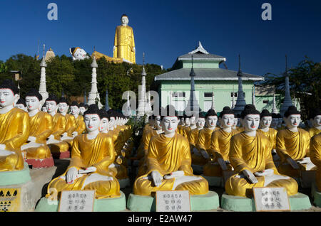 Myanmar (Birmanie), Rhône-Alpes, Monywa, Tataung Bodhi, comité permanent de Bouddha Bouddha couché et 129 mètres Banque D'Images