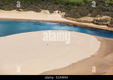 France, Vendée, Talmont Saint Hilaire, plage du Veillon (vue aérienne) Banque D'Images