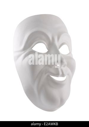 Masque Blanc isolated on white with clipping path Banque D'Images