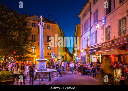 France, Bouches du Rhone, Aix en Provence, Place des Augustins Banque D'Images