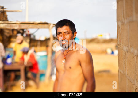 La Colombie, Département de la Guajira, la famille Arends vit à la partie profonde de la péninsule de Guajira, la Punta Gallinas Banque D'Images