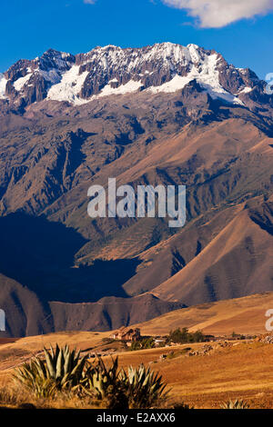 Le Pérou, Cuzco, Vallée sacrée des Incas Province, Andes paysage près de Moray Banque D'Images