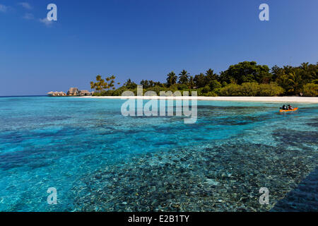 Baa Atoll, Maldives, Anantara Kihavah Villas hotel, beach Banque D'Images