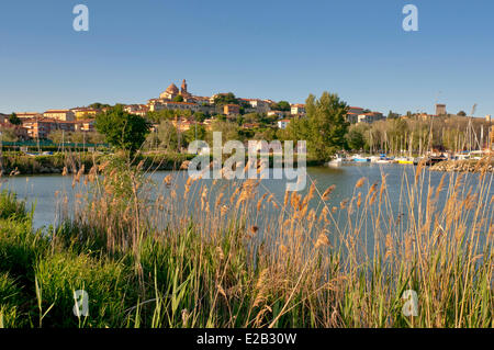 L'Italie, l'Ombrie, Castiglione del Lago, Slow City, Lago Trasimeno, marina Banque D'Images