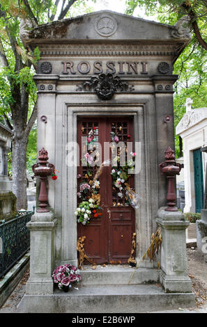 France, Paris, Pere Lachaise, tombeau de Gioachino Antonio Rossini (1792-1868) Banque D'Images