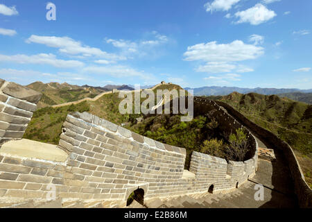 Chine, province de Hebei, Grande Muraille de Chine, inscrite au Patrimoine Mondial de l'UNESCO, section Jinshanling Banque D'Images