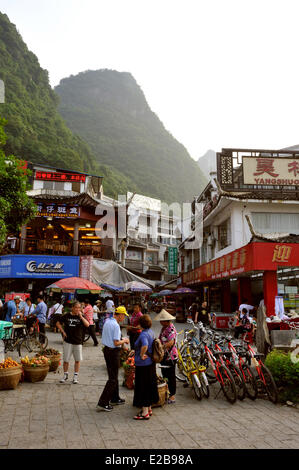 Chine, province du Guangxi, Guilin, Yangshuo Banque D'Images