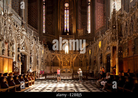 La France, Tarn, Albi, la cité épiscopale, classée au Patrimoine Mondial de l'UNESCO, le choeur de la cathédrale Sainte-Cécile Banque D'Images