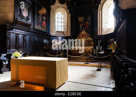 France, dordogne, Périgord Vert, Saint Jean de Cole, étiqueté Les Plus Beaux Villages de France, à l'intérieur d'église Banque D'Images