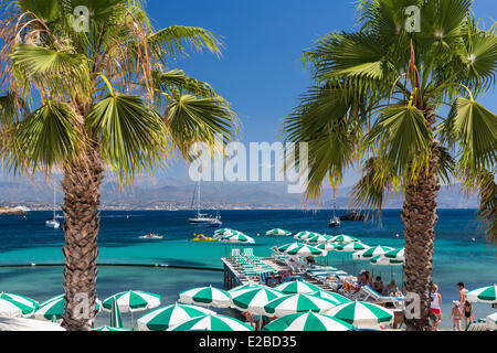 France, Alpes Maritimes, Antibes, plage de la Garoupe Banque D'Images