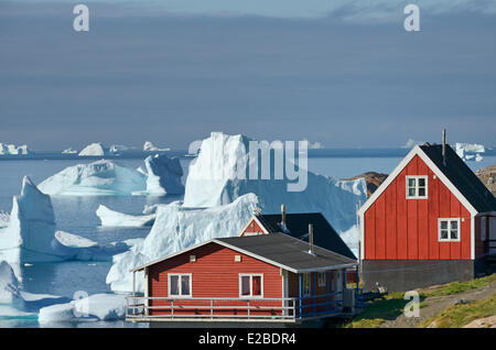 Le Groenland, baie de Baffin, Nuussuaq village Banque D'Images