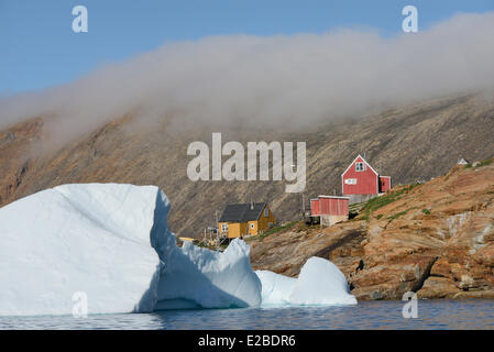 Le Groenland, baie de Baffin, Nuussuaq village Banque D'Images