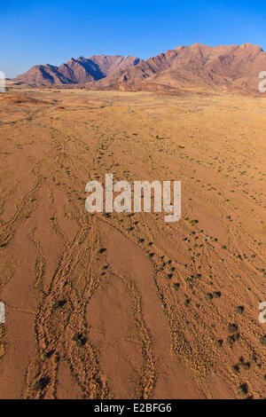 La Namibie, région d'Erongo, Damaraland, massif du Brandberg, le plus haut point dans le pays (vue aérienne) Banque D'Images