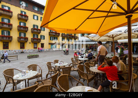 L'Italie, Vénétie, province de Belluno, Dolomites, Cortina d'Ampezzo Banque D'Images