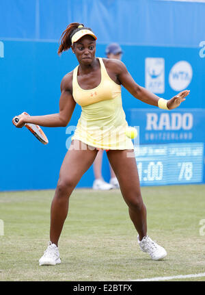 Eastbourne, Royaume-Uni. 18 Juin, 2014. Eastbourne International Aegon Caroline Wozniacki (DEN) bat Sloane Stephens (USA) par un score de 6-3, 6-3 lors de leur 2ème tour match à Devonshire Park. Credit : Action Plus Sport/Alamy Live News Banque D'Images