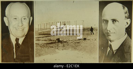 Une exposition au San Diego Air and Space Museum présentant les contributions des frères Wright à l'aéronautique et au vol. Banque D'Images