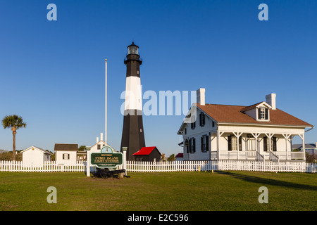 Phare de Tybee Island, Tybee Island, Géorgie Banque D'Images