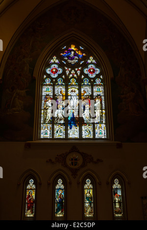 Intérieur de la cathédrale de Saint Jean Baptiste à Savannah, Géorgie Banque D'Images