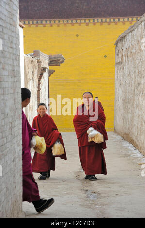 La Chine, la Province de Qinghai, Amdo, Tongren, Monastère de Rongwo (Longwu Si) Banque D'Images