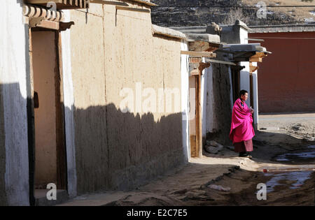 La Chine, la province de Gansu, Amdo, Xiahe, monastère de Labrang (Labuleng Si) Banque D'Images