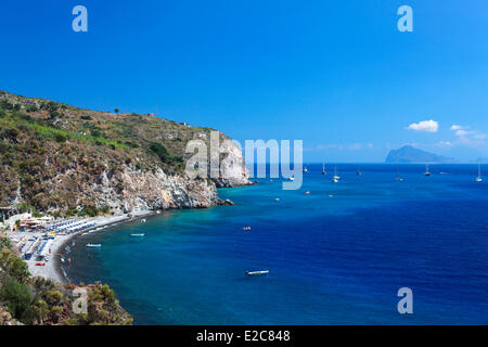 Italie, Sicile, îles Éoliennes, inscrite au Patrimoine Mondial de l'UNESCO, l'île de Lipari Banque D'Images